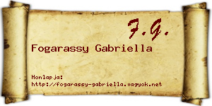 Fogarassy Gabriella névjegykártya