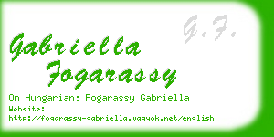 gabriella fogarassy business card